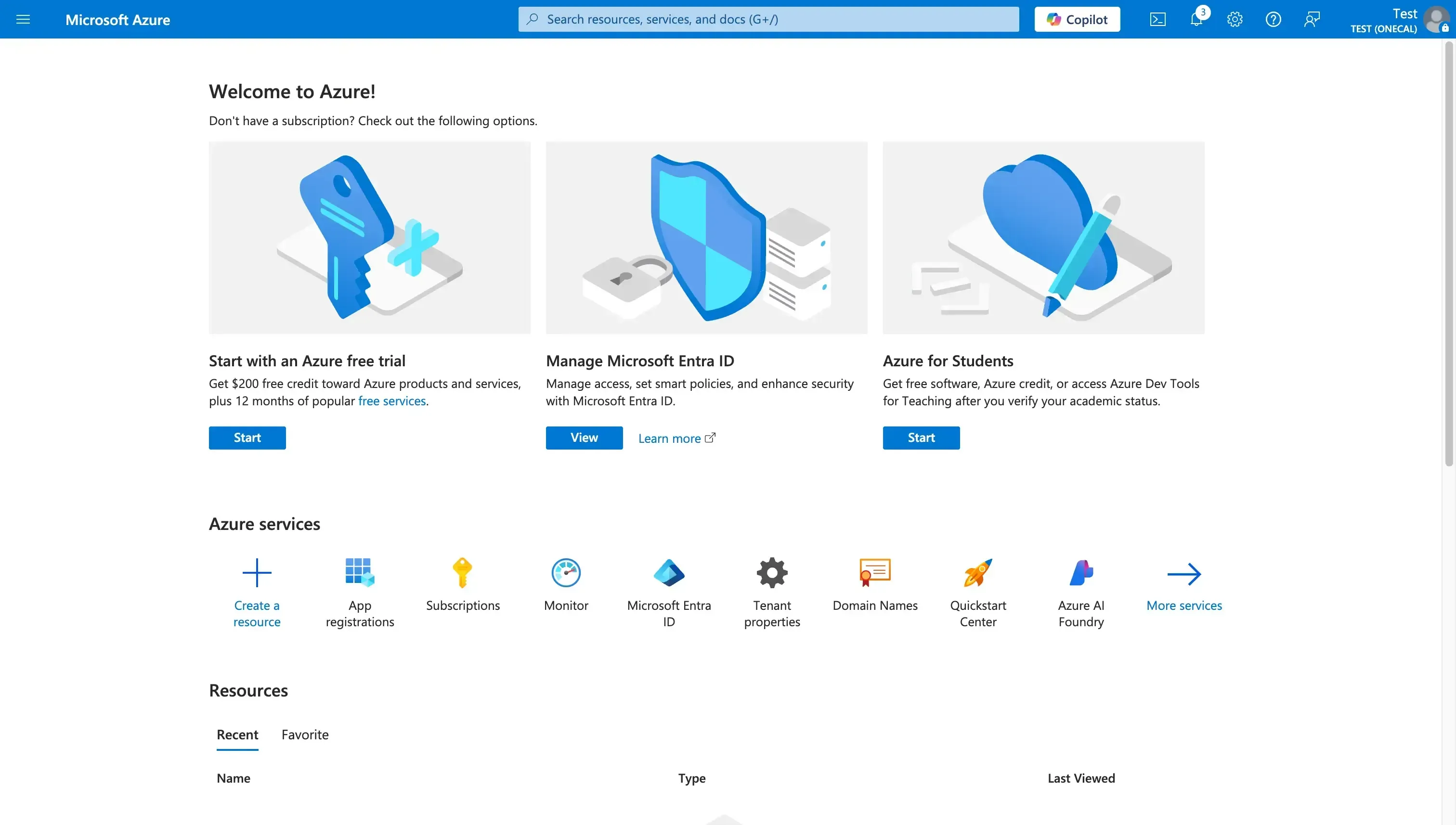Azure App Directory Home