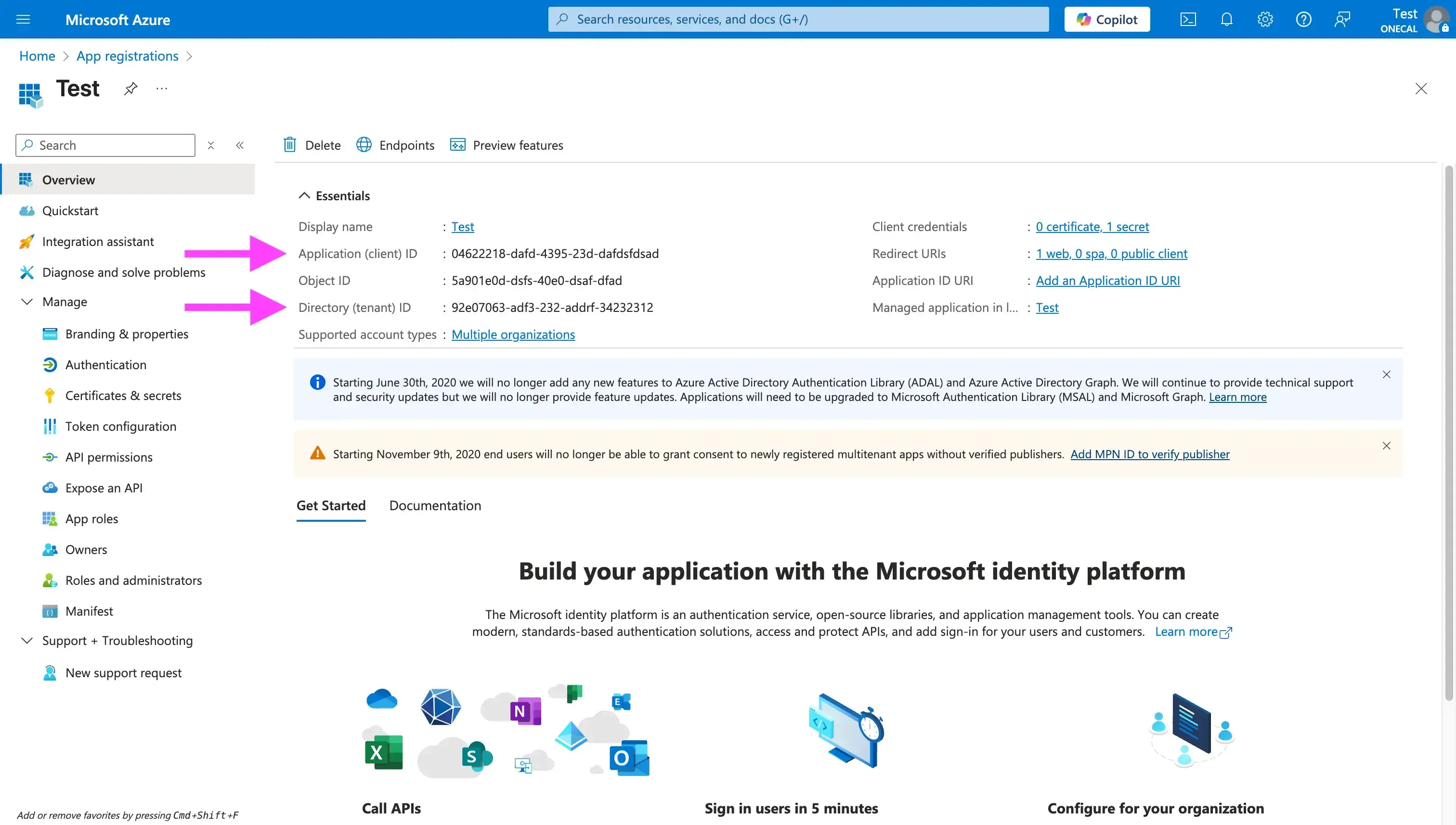 Application Created